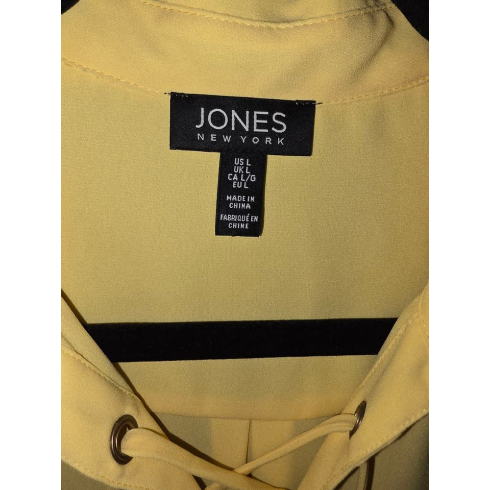 Women's Jones New York Yellow Blouse L - Picture 3 of 4